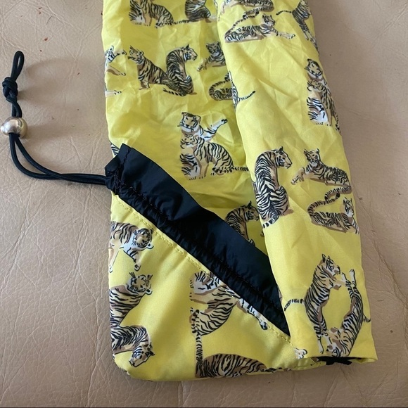 KENZO TIGER Yellow Foldable Eco Tote Bag Shopper - Picture 8 of 8